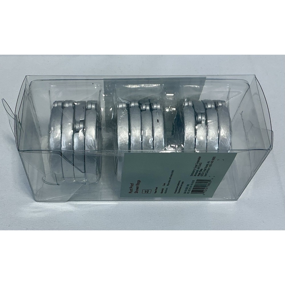 Target Rust Proof Shower Curtain Hangers 12 Silver Hangers - Picture 2 of 3